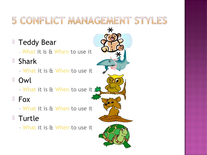 conflict management styles animals